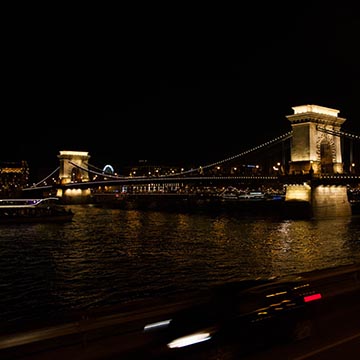 Дунай. Ночная съемка. Будапешт. Фотографическое агентство GurFoto.Ru